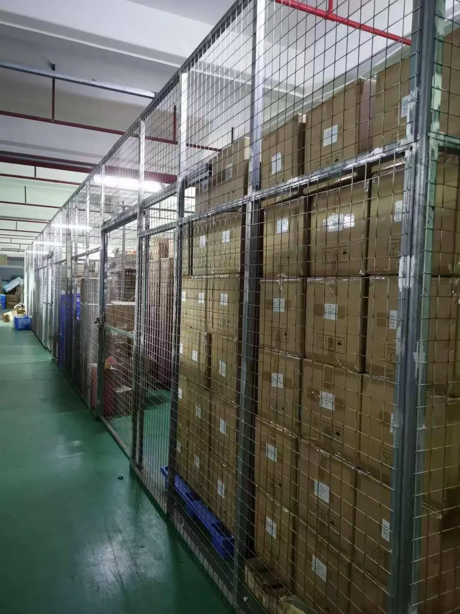 Organized storage area inside the Shenzhen factory.